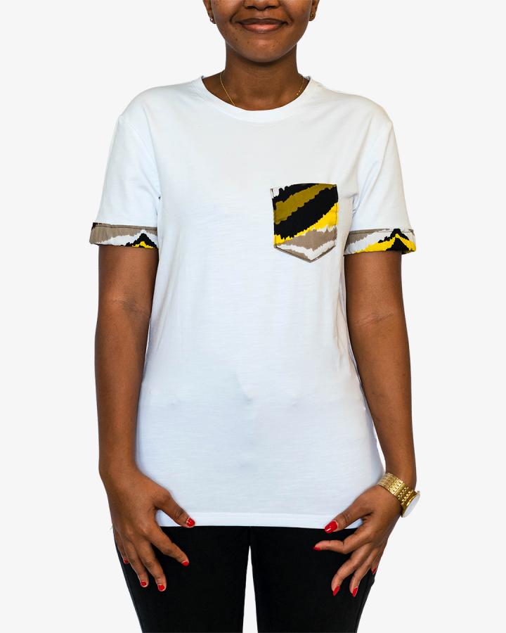 White Kitenge T-Shirt