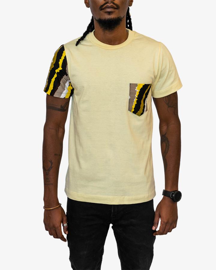 Light Yellow Kitenge T-Shirt
