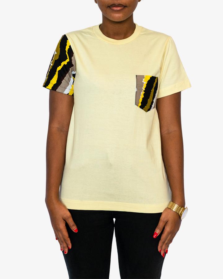 Light Yellow Kitenge T-Shirt