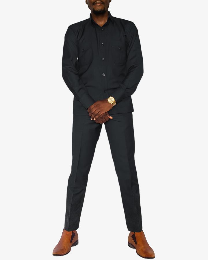 Black Kaunda Suit